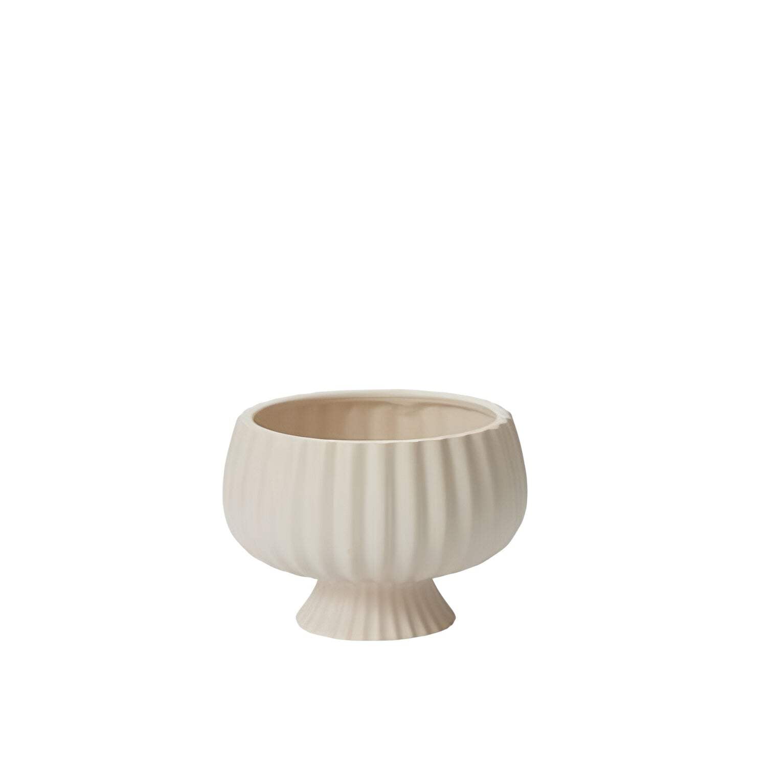 Pavin Off-White Matte Compote Planters
