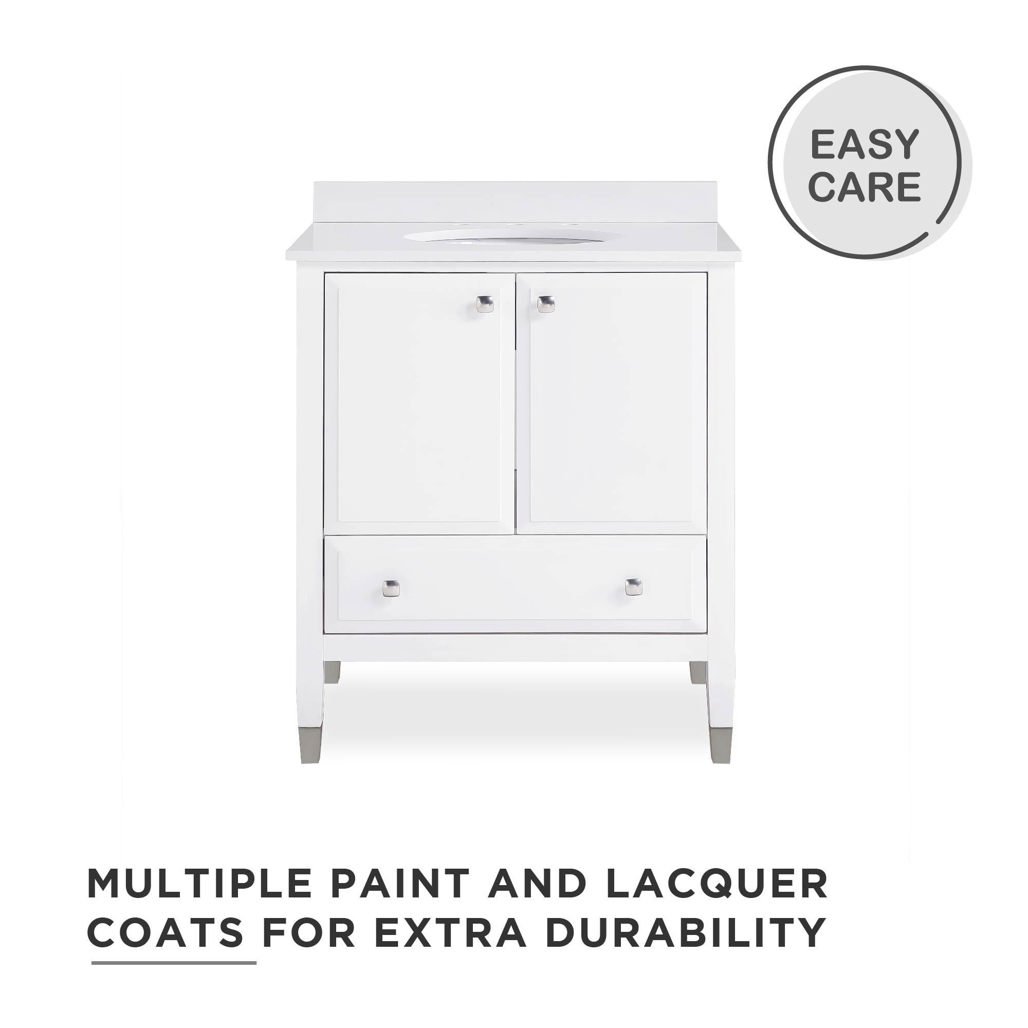 DHP Metcalfe 30 Inch Bathroom Vanity with Sink, White