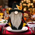 thumbnail image 4 of Thanksgiving Plush Gnome, Fall Plush Elf Doll Ornament, Large Handmade Elf Figurine Decor For Thanksgiving Autumn Desktop Ornament1pcsblack, 4 of 5