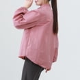 thumbnail image 4 of successthop Lightweight Jackets for Women Long Sleeve Jacket Zip Up Coat Plus Size No Hood Outwear with Pockets Pink 2XL, 4 of 6