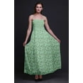thumbnail image 2 of Bimba Leaves & Flowerpecker Bird Print Women Long Maxi Tube Smocked Bodice Dress-X-Large, 2 of 7