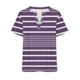 thumbnail image 5 of Fiudx Liquidación de Ahorros de Verano Blusas de Talla Grande para Mujer, Blusa con Cuello En V, Blusa Informal Holgada de Manga Corta de Verano, 5 of 5