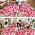 thumbnail image 5 of Area Rugs 2.7'x5', Chinese Flowers Carpet for Living Room Bedroom Dining Room, Spring Pink Peach Blossoms Floral Throw Kitchen Rugs Non Slip Washable Rectangle Indoor Outdoor Rugs, 5 of 8