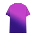 thumbnail image 5 of TQWQT Womens Plus Size Tops Summer Casual Cute Tee Shirt Short Sleeve V Neck Gradient Graphic T-Shirt 4x-5x Tunic Tops with Pocket Purple XL, 5 of 5