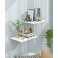 thumbnail image 5 of Afuly Floating Shelves for  Wall, 12 in Deep Wall Shelf, White Hanging Shelves for Bathroom, Bedroom, Living Room, Set of 2, 5 of 9