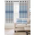 thumbnail image 2 of Fsddascl Blue Striped Blackout Curtains for Bedroom/Living Room, Thermal Insulated Kitchen Curtains, Modern Minimalist Gradient Lines Aesthetic Grommet Darkening Window Treatment Drapes 52"x45"x2, 2 of 8