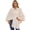 Beige, variant on PULI Women's Cross Front Poncho Shawl Wrap, Soft Knit Cape Cardigan Wrap for Wedding, Formal, Evening and Travel, One Size