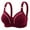 Wine, variant on YUGYXL Women's Adjustable Bras Gather Lifting Bras Wire-Free Underwear Everyday Bras Breathable Smoothing Back Bra Beige 40