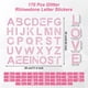 thumbnail image 2 of 170 Piezas de Pegatinas de Letras de Diamantes de Imitación Plateados, 5 Hojas de 34 Letras con Purpurina y Letras del Alfabeto Rosa, 2 of 5