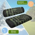 thumbnail image 6 of FUIALDOLG Hunting Deer Front and Back Seat Cover Universal Fit for Club Car Precedent Golf Cart Green Camo USA Flag Print Breathable Golf Cart Bench Seat Covers for Women Men Washable, 6 of 8