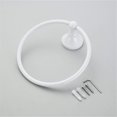 thumbnail image 5 of Toallero redondo de latón para colgar en la pared, soporte para toallas de baño, color blanco, 5 of 5
