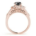 thumbnail image 2 of Mauli Jewels Engagement Rings for Women 1.25 Carat Black Diamond Wedding Engagement Ring 4-prong 10k Solid Rose Gold, 2 of 14