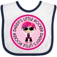 thumbnail image 3 of Inktastic Daddys Little Rocker Girl Girls Baby Bib, 3 of 4