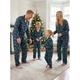 thumbnail image 5 of RUINIXCW Matching Christmas Pajamas for Family Long Sleeve Pine Tree Print Tops + Pants Set Loungewear, 5 of 7