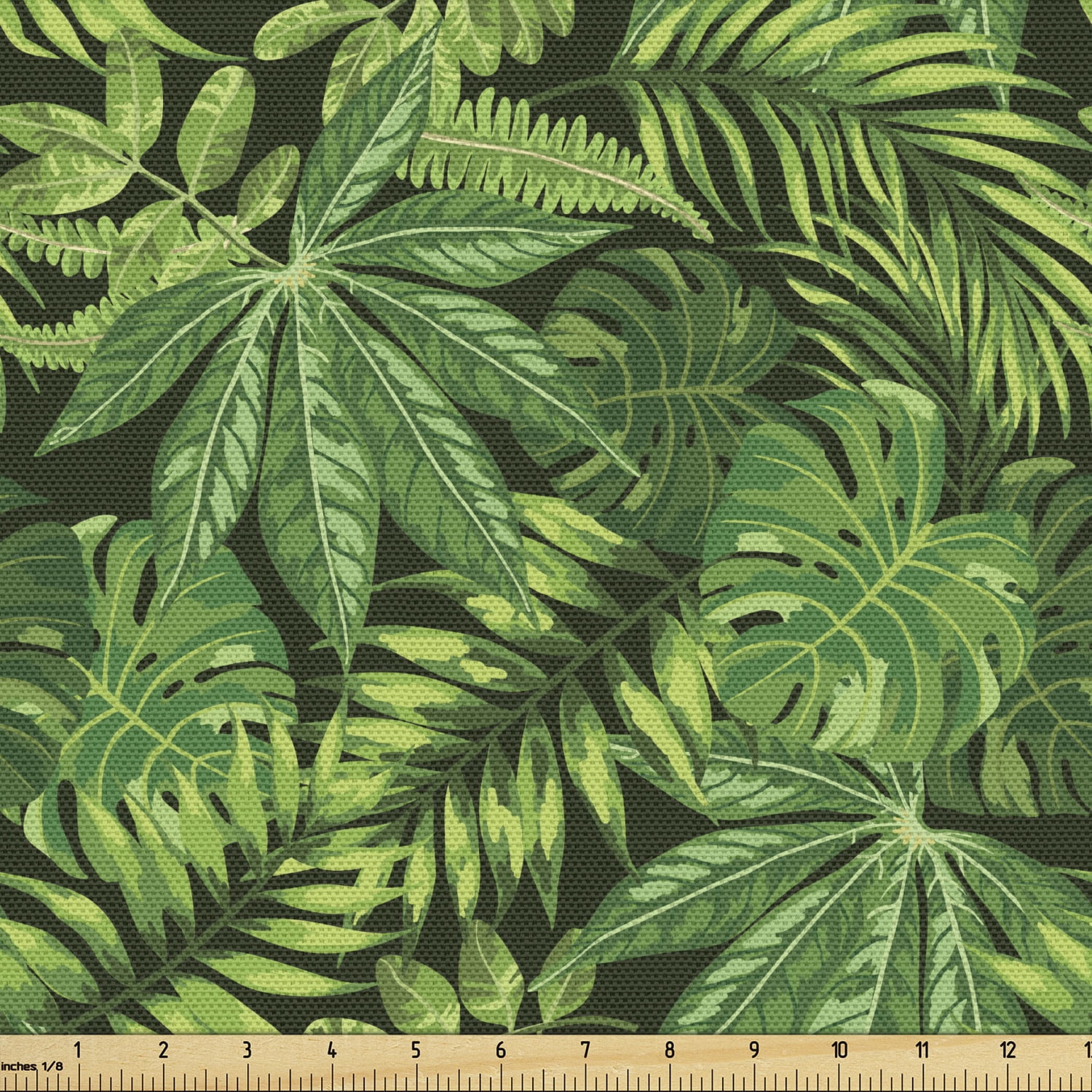 6 3/8 yards of palm leaf upholstery fabric r2953b 