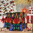 thumbnail image 5 of Fuzoiu Colorful Floral Print Christmas Gift Bag,Burlap Gift Bag with Drawstring Closure & Hang Tag,Perfect for Holidays, Birthdays, and Special Occasions-Small, 5 of 7