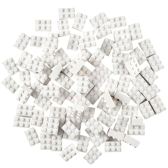 Strictly Briks Classic Bricks Starter Kit, White, 96 Pieces, 2x3 Studs, Building Creative Play Set for Ages 3 and Up, 100% Compatible with All Major Brick Brands