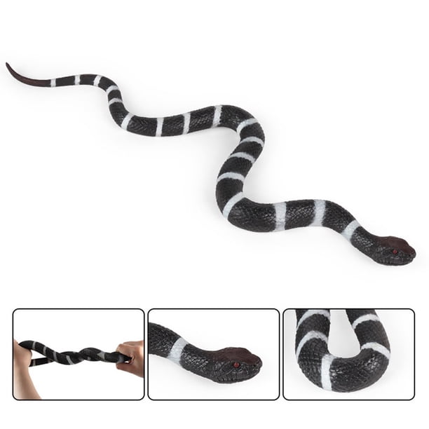 Lot De 3 Serpents Vipères En Plastique – Modèles De Simulation 30 Cm – Jouet Animalier Et Accessoire Farce Pour Enfants