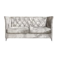 thumbnail image 3 of HMD Aliston Flared Arm 3-Seater Sofa, Shiny Silver Gray, 3 of 5