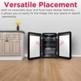 thumbnail image 4 of Frigidaire 3.3 Cu. ft. 102 Can Retro Refrigerator, 95 Liter Mini Fridge with Glass Door, Black, 4 of 12