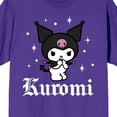 thumbnail image 2 of Kuromi Stars Men's Purple Crew Neck Short Sleeve T-shirt-Large, 2 of 2