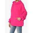 thumbnail image 3 of TheMogan Women's PLUS Drawstring Cozy Fleece Relaxed Fit Hooded Pullover Sweatshirts, 3 of 7