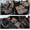 thumbnail image 2 of KUIFORTI Hummingbirds Car Interior Seat Cover Set of 8 Floral Flowers Car Steering Wheel Accessories Universal Center Console Armrest Pad Belt Pads Auto Accessories for Car,SUV, 2 of 5