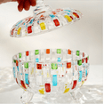 thumbnail image 5 of Elegant Hand-Painted Colorful Woven Glass Crystal Dish with Lid,Decorative Candy Box,Cookies Nuts Chocolates Food Jewelry Storage Jar for Home Kitchen Office Table, 5 of 8
