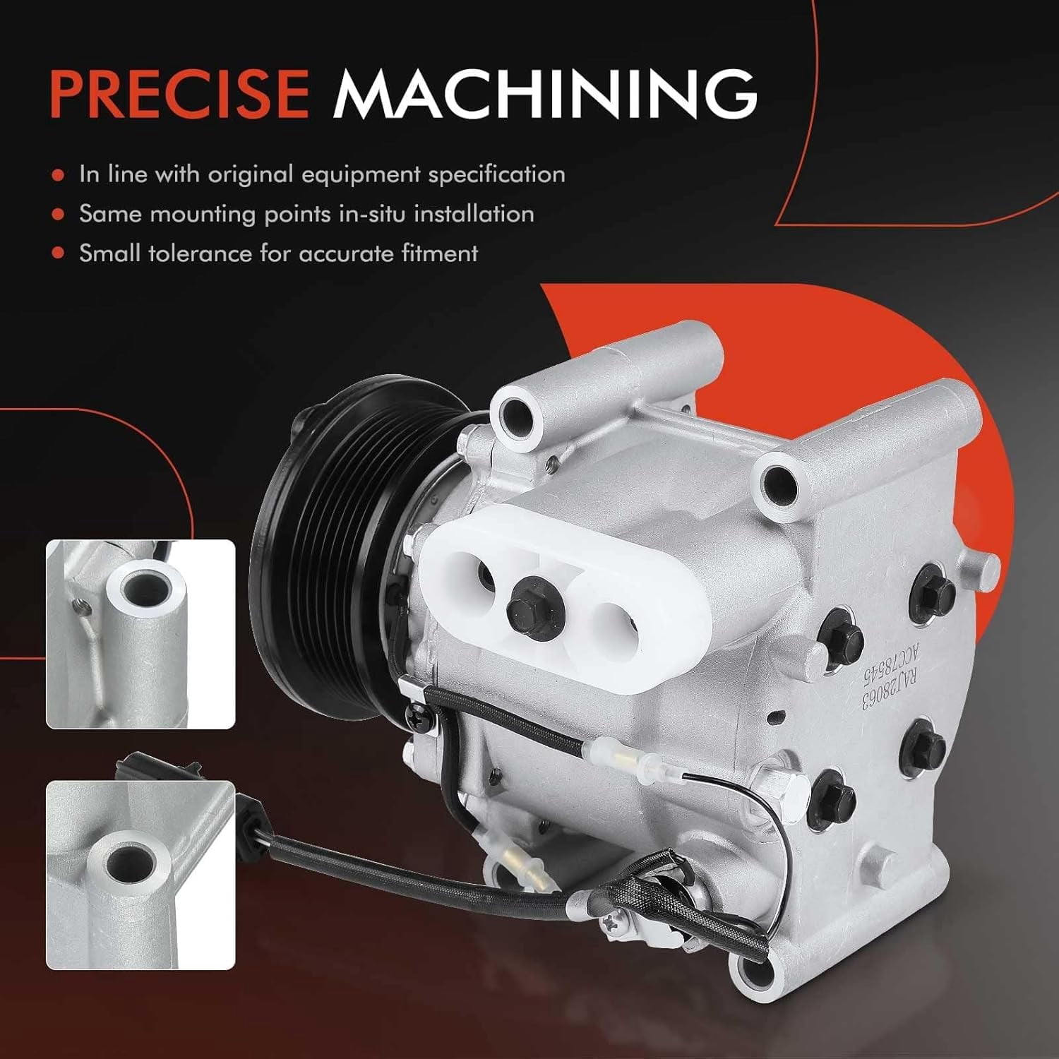 A-Premium Air Conditioner AC Compressor with Clutch Compatible with Dodge B1500 B2500 B3500 1998-1998, Ram 1500 2500 3500 Van 1998-2003
