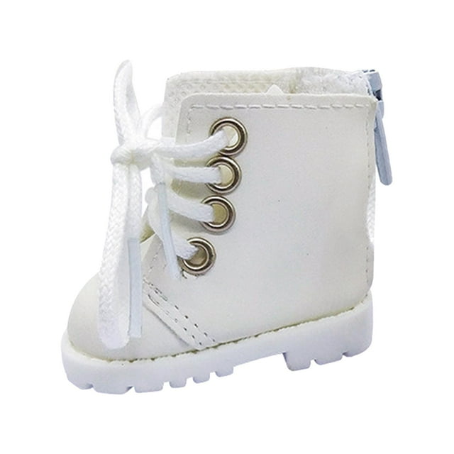 1 Paire de 1/6 Chaussures de Poupée Modèle Miniature de Décoration pour 20cm Poupées à Rotule Blanc