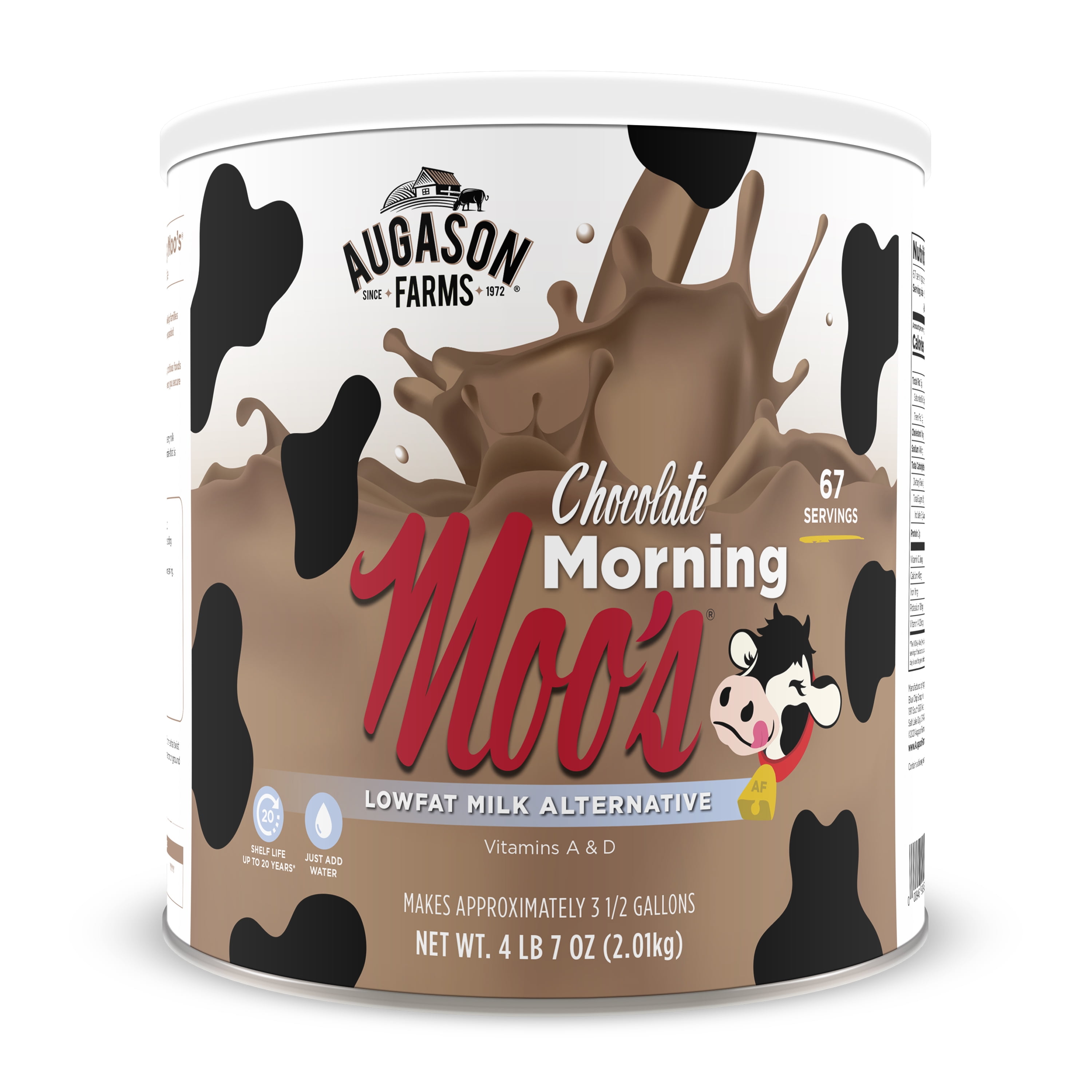 Augason Farms Country Fresh Instant Nonfat Dry Milk, Original Flavor, Resealable Pouch, Emergency Food Supply, Everyday Meals, 16 Servings