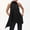 #288-Black, variant on Women's Asymmetric Sleeveless Halter Top with Ribbon Detail, Solid Color Casual Wear for Daily Use
