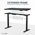 thumbnail image 3 of MotionGrey Height Adjustable German Electric Dual Motors Sit to Stand Computer Home Table and Office Standing Desk - Black Frame with Black Tabletop (140cmx71cmx2.5cm), 3 of 9