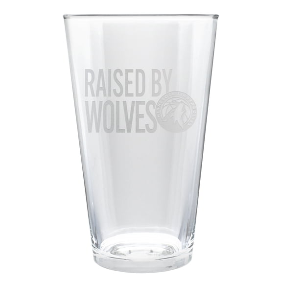Minnesota Timberwolves Etched 16oz. Rally Cry Pint Glass