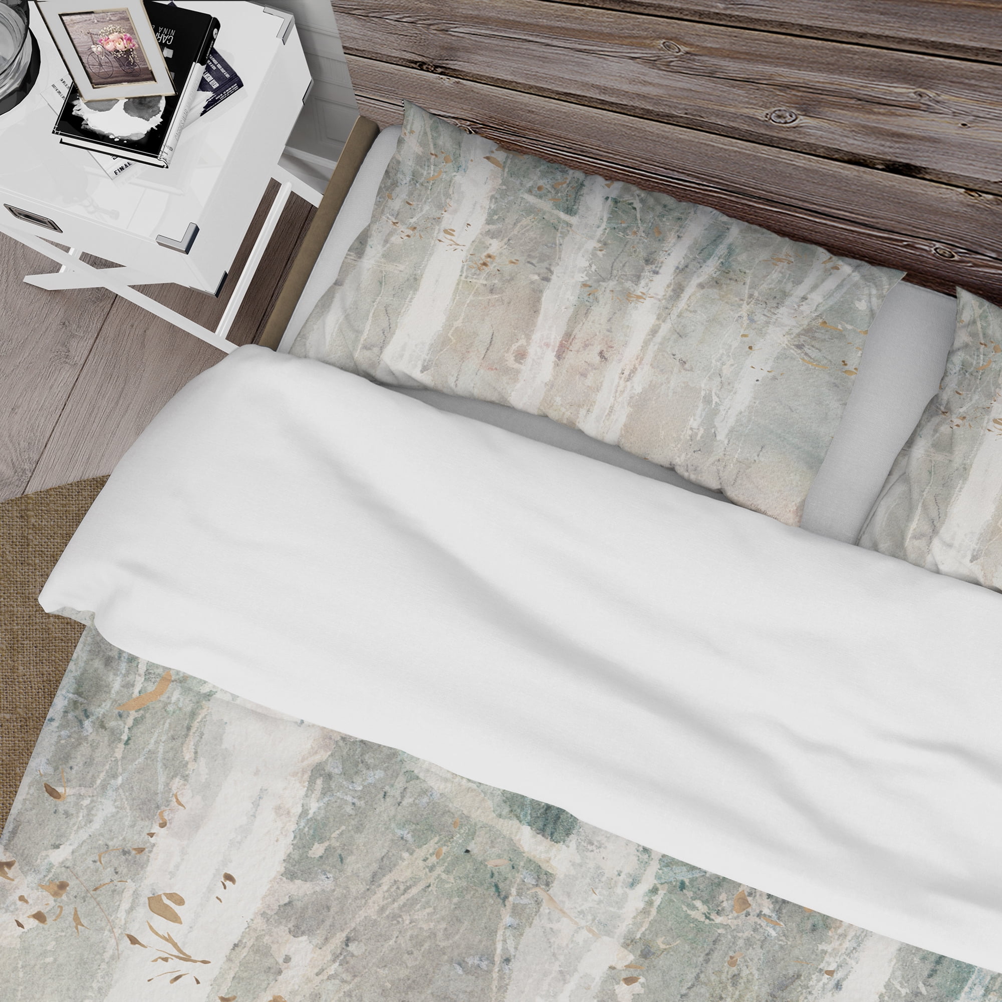 Designart 'A Woodland Walk into the Forest V' Farmhouse Duvet Cover Set