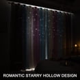 thumbnail image 3 of Irfora Cortinas de estrellas, cortinas opacas de estrellas para niños, niñas, dormitorio, sala de estar, coloridas cortinas de doble capa para ventanas, 2 paneles (40 '' W x 52 '' L, gris) Irfora Cortina, 3 of 7