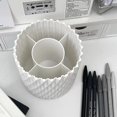 thumbnail image 4 of Organizador de brochas de maquillaje con soporte giratorio de 360 grados, con 5 compartimentos, para escritorio, para lavabo, baño, dormitorio, oficina (blanco), 4 of 4