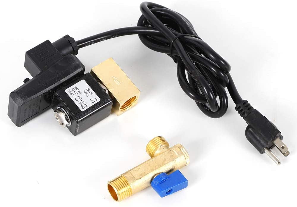 Automatic Electronic Timed Air Compressor Drain Valve AC 110V 1/2'' Air