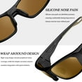 thumbnail image 6 of Joopin Wrap Around Sunglasses Men Women Polarized UV400 Square Fashion Sports Sun Glasses(Brown), 6 of 8