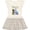 Natural with Stripes, variant on Inktastic I Want a Hippopotamus for Christmas Girls Toddler Dress