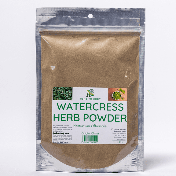 Herb To Body Watercress Herb Powder | Nasturtium Officinale | Wildcrafted | 4oz