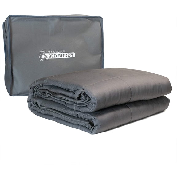 Bed Buddy Weighted Blanket, Cooling Weighted Blanket, Weighted Blanket for Kids and Toddlers, Gray, 7 Pounds
