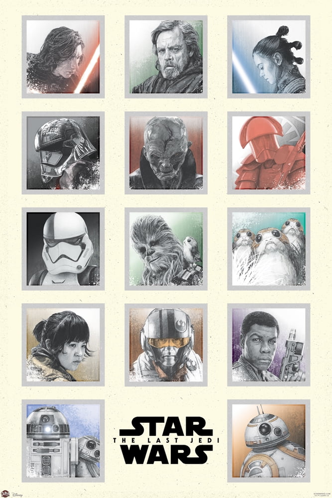 Star Wars Episode Viii The Last Jedi Movie Poster Print Character Grid Watercolor Art Size 24 X 36 Poster Poster Strip Set Walmart Com Walmart Com Star Wars Episode Viii The Last Jedi Movie Poster Print Character Grid Watercolor Art Size 24 X 36 Poster Poster Strip Set Walmart Com Walmart Com