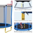 thumbnail image 4 of 5.5FT Trampoline for Kids, 65" Outdoor Indoor Mini Toddler Trampoline with Enclosure, Blue, 4 of 6