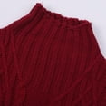 thumbnail image 7 of Baqcunre Sweaters For Women Women'S Regular Turtleneck Long Sleeved Knitted Sweater Sweatshirt For Women Fall Clothes For Women 2023 Red XL, 7 of 7