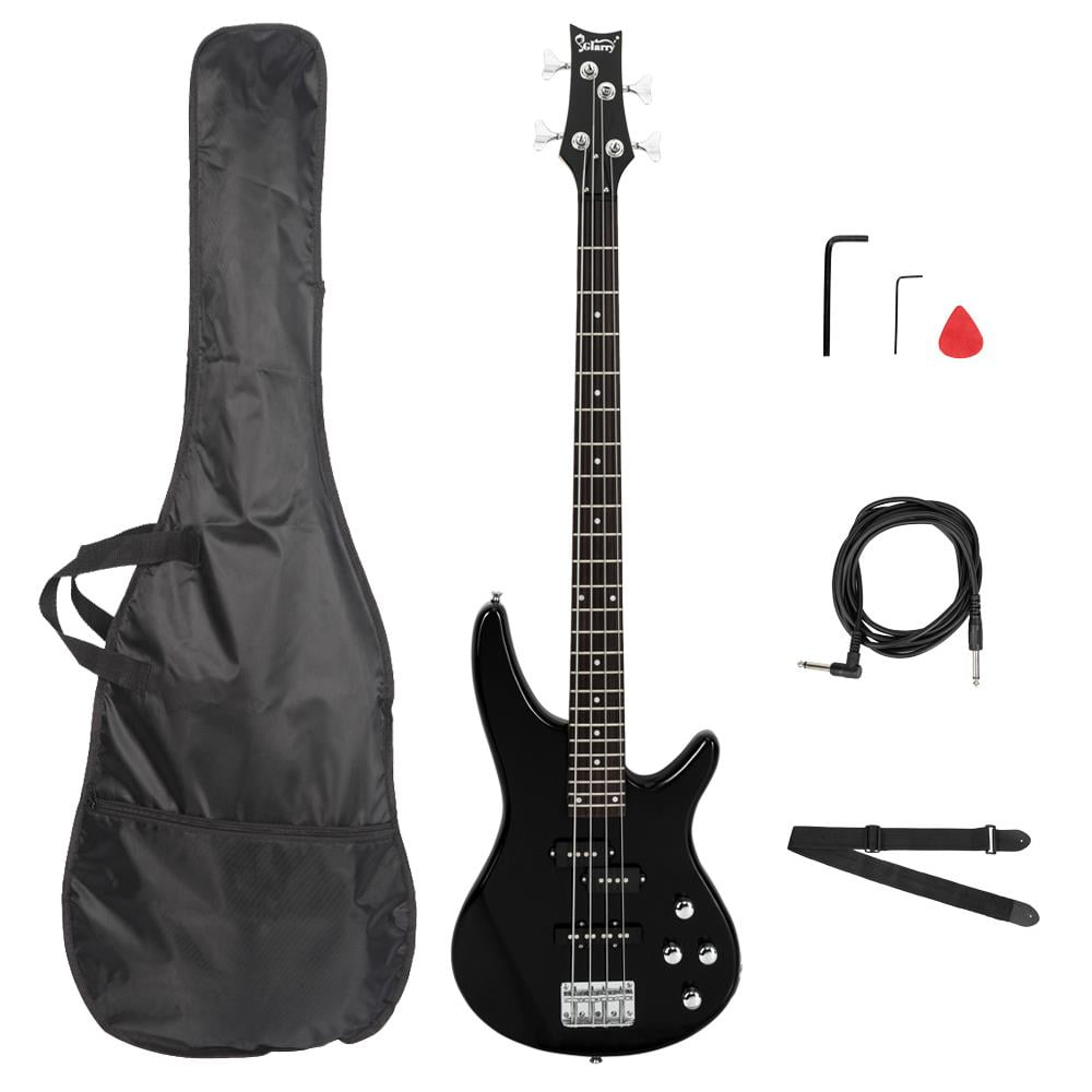 Glarry Beginner 4String Electric Bass Guitar w/ AccessoriesBlack