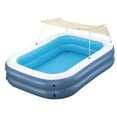thumbnail image 1 of H2OGO! 8 Foot 4 Inch by 70 Inch Summer Bliss Shaded Inflatable Pool, 1 of 8