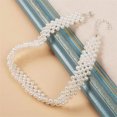 thumbnail image 2 of LYMAYTER Collier de Perles en Fausse Fourrure pour Femmes, Ras du Cou Multi-Couches - Luxe, 2 of 6