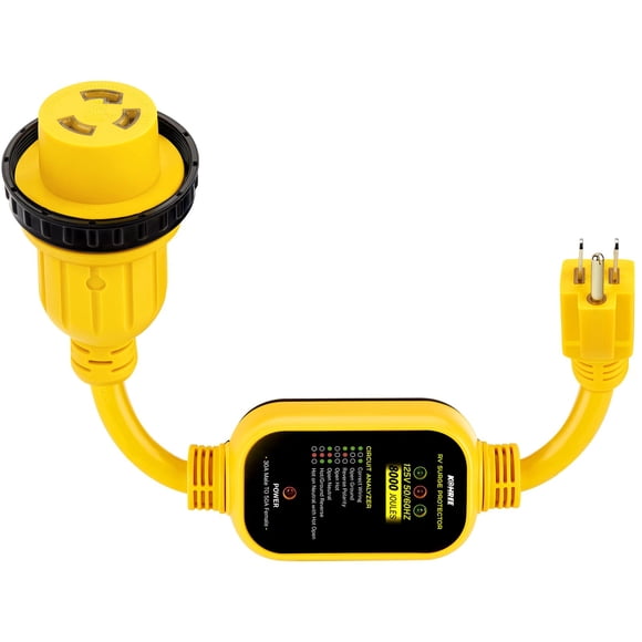 Adaptador RV Kohree de 30 A a 110 V con protección contra sobretensiones 8000J