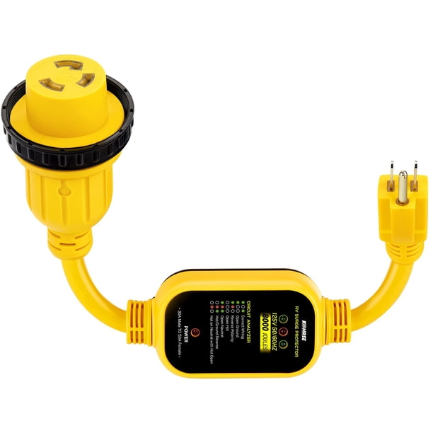 Adaptador RV Kohree de 30 A a 110 V con protección contra sobretensiones 8000J